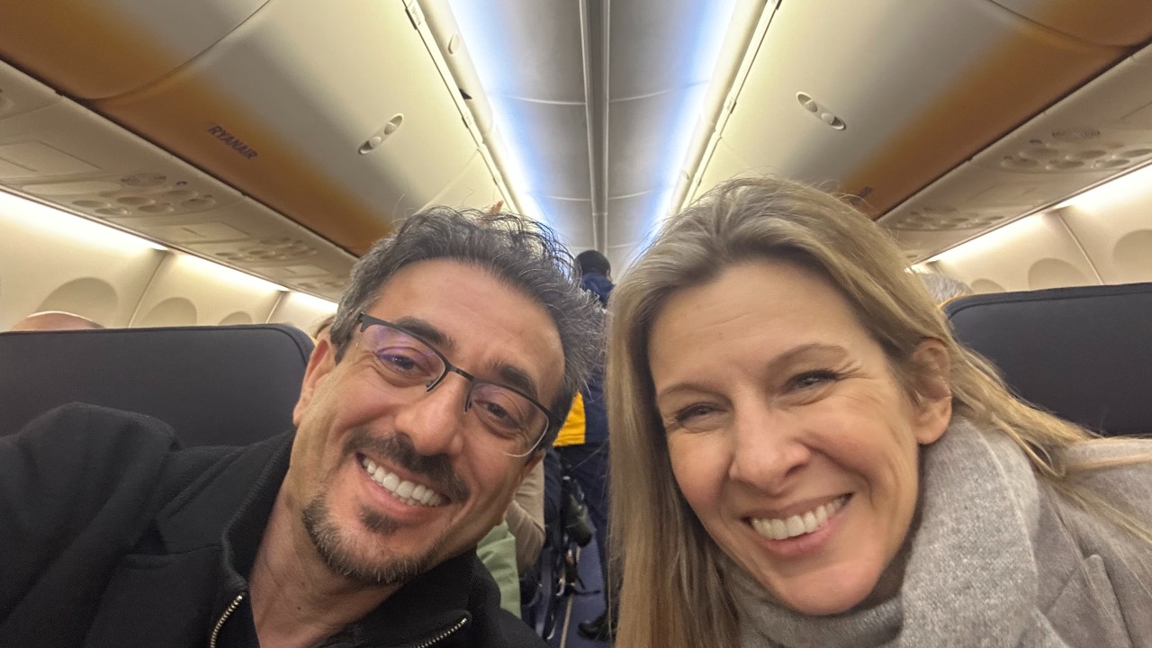 Safwan and Petia traveling for Lab Donkey